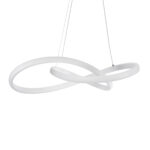 GLOBOSTAR® DEXTER 61050 Μοντέρνο Κρεμαστό Φωτιστικό Οροφής LED 72W 8064lm 300° AC 220-240V IP20 Ρυθμιζόμενο Λευκό CCT με Χειριστήριο από 2700K έως 6000K Dimmable - Lumileds SMD Chip - Λευκό Ματ - Μ56 x Π56 x Υ14cm - 3 Χρόνια Εγγύηση - Image 4