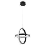 GLOBOSTAR® ALICE 61055 Μοντέρνο Κρεμαστό Φωτιστικό Οροφής LED 20W 2400lm 300° AC 220-240V IP20 Ρυθμιζόμενο Λευκό CCT με On/Off 2700K/4500K/6000K - Lumileds SMD Chip - Μαύρο Ματ - Μ25 x Π22 x Υ25cm - 3 Χρόνια Εγγύηση - Image 4