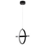 GLOBOSTAR® ALICE 61055 Μοντέρνο Κρεμαστό Φωτιστικό Οροφής LED 20W 2400lm 300° AC 220-240V IP20 Ρυθμιζόμενο Λευκό CCT με On/Off 2700K/4500K/6000K - Lumileds SMD Chip - Μαύρο Ματ - Μ25 x Π22 x Υ25cm - 3 Χρόνια Εγγύηση - Image 5