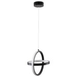 GLOBOSTAR® ALICE 61055 Μοντέρνο Κρεμαστό Φωτιστικό Οροφής LED 20W 2400lm 300° AC 220-240V IP20 Ρυθμιζόμενο Λευκό CCT με On/Off 2700K/4500K/6000K - Lumileds SMD Chip - Μαύρο Ματ - Μ25 x Π22 x Υ25cm - 3 Χρόνια Εγγύηση - Image 6