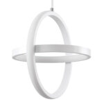 GLOBOSTAR® ALICE 61056 Μοντέρνο Κρεμαστό Φωτιστικό Οροφής LED 20W 2400lm 300° AC 220-240V IP20 Ρυθμιζόμενο Λευκό CCT με On/Off 2700K/4500K/6000K - Lumileds SMD Chip - Λευκό Ματ - Μ25 x Π22 x Υ25cm - 3 Χρόνια Εγγύηση - Image 3