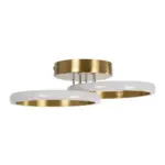 GLOBOSTAR® CORA 61060 Μοντέρνο Φωτιστικό Οροφής LED 18W 2160lm 300° AC 220-240V IP20 Ρυθμιζόμενο Λευκό CCT με On/Off 2700K/4500K/6000K - Lumileds SMD Chip - Σατινέ Χρυσό Βούρτσας - Μ36 x Π20.5 x Υ7cm - 3 Χρόνια Εγγύηση - Image 5