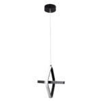GLOBOSTAR® ROSE 61064 Μοντέρνο Κρεμαστό Φωτιστικό Οροφής LED 22W 2640lm 300° AC 220-240V IP20 Ρυθμιζόμενο Λευκό CCT με On/Off 2700K/4500K/6000K - Lumileds SMD Chip - Μαύρο Ματ - Μ24 x Π22 x Υ24cm - 3 Χρόνια Εγγύηση - Image 5