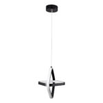 GLOBOSTAR® ROSE 61064 Μοντέρνο Κρεμαστό Φωτιστικό Οροφής LED 22W 2640lm 300° AC 220-240V IP20 Ρυθμιζόμενο Λευκό CCT με On/Off 2700K/4500K/6000K - Lumileds SMD Chip - Μαύρο Ματ - Μ24 x Π22 x Υ24cm - 3 Χρόνια Εγγύηση - Image 6