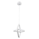 GLOBOSTAR® ROSE 61065 Μοντέρνο Κρεμαστό Φωτιστικό Οροφής LED 22W 2640lm 300° AC 220-240V IP20 Ρυθμιζόμενο Λευκό CCT με On/Off 2700K/4500K/6000K - Lumileds SMD Chip - Λευκό Ματ - Μ24 x Π22 x Υ24cm - 3 Χρόνια Εγγύηση - Image 4