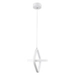 GLOBOSTAR® ROSE 61065 Μοντέρνο Κρεμαστό Φωτιστικό Οροφής LED 22W 2640lm 300° AC 220-240V IP20 Ρυθμιζόμενο Λευκό CCT με On/Off 2700K/4500K/6000K - Lumileds SMD Chip - Λευκό Ματ - Μ24 x Π22 x Υ24cm - 3 Χρόνια Εγγύηση - Image 5