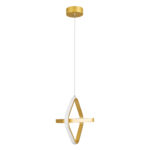 GLOBOSTAR® ROSE 61066 Μοντέρνο Κρεμαστό Φωτιστικό Οροφής LED 22W 2640lm 300° AC 220-240V IP20 Ρυθμιζόμενο Λευκό CCT με On/Off 2700K/4500K/6000K - Lumileds SMD Chip - Χρυσό Βούρτσας - Μ24 x Π22 x Υ24cm - 3 Χρόνια Εγγύηση - Image 5