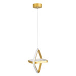 GLOBOSTAR® ROSE 61066 Μοντέρνο Κρεμαστό Φωτιστικό Οροφής LED 22W 2640lm 300° AC 220-240V IP20 Ρυθμιζόμενο Λευκό CCT με On/Off 2700K/4500K/6000K - Lumileds SMD Chip - Χρυσό Βούρτσας - Μ24 x Π22 x Υ24cm - 3 Χρόνια Εγγύηση - Image 6