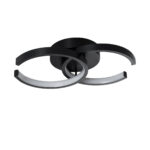 GLOBOSTAR® EVA 61067 Μοντέρνο Φωτιστικό Οροφής LED 16W 1920lm 300° AC 220-240V IP20 Ρυθμιζόμενο Λευκό CCT με On/Off 2700K/4500K/6000K - Lumileds SMD Chip - Μαύρο Ματ - Μ33 x Π21 x Υ7cm - 3 Χρόνια Εγγύηση - Image 3
