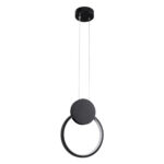 GLOBOSTAR® CYCLOS 61073 Μοντέρνο Κρεμαστό Φωτιστικό Οροφής LED 9W 1080lm 300° AC 220-240V IP20 Ρυθμιζόμενο Λευκό CCT με On/Off 2700K/4500K/6000K - Lumileds SMD Chip - Μαύρο Ματ - Μ21 x Π2.3 x Υ26.5cm - 3 Χρόνια Εγγύηση - Image 4