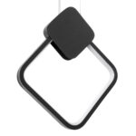 GLOBOSTAR® MARY 61082 Μοντέρνο Κρεμαστό Φωτιστικό Οροφής LED 12W 1440lm 300° AC 220-240V IP20 Ρυθμιζόμενο Λευκό CCT με On/Off 2700K/4500K/6000K - Lumileds SMD Chip - Μαύρο - Μ20 x Π2.3 x Υ28.5cm - 3 Χρόνια Εγγύηση - Image 3