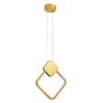 GLOBOSTAR® MARY 61084 Μοντέρνο Κρεμαστό Φωτιστικό Οροφής LED 12W 1440lm 300° AC 220-240V IP20 Ρυθμιζόμενο Λευκό CCT με On/Off 2700K/4500K/6000K - Lumileds SMD Chip - Χρυσό Βούρτσας - Μ20 x Π2.3 x Υ28.5cm - 3 Χρόνια Εγγύηση - Image 4
