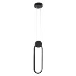 GLOBOSTAR® ILDI 61088 Μοντέρνο Κρεμαστό Φωτιστικό Οροφής LED 12W 1440lm 300° AC 220-240V IP20 Ρυθμιζόμενο Λευκό CCT με On/Off 2700K/4500K/6000K - Lumileds SMD Chip - Μαύρο Ματ- Μ10 x Π2.3 x Υ38cm - 3 Χρόνια Εγγύηση - Image 4