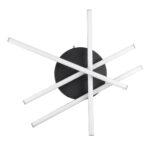 GLOBOSTAR® DRACO 61095 Μοντέρνο Φωτιστικό Οροφής LED 60W 7380lm 120° AC 220-240V IP20 Ρυθμιζόμενο Λευκό CCT με Χειριστήριο από 2700K έως 6000K Dimmable - Lumileds SMD Chip - Μαύρο Ματ - Μ60 x Π60 x Υ11cm - 3 Χρόνια Εγγύηση - Image 6