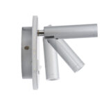 GLOBOSTAR® JERSEY 61103 Μοντέρνο Φωτιστικό Τοίχου - Απλίκα Ξενοδοχείου Reading Light με Φορτιστή USB 3A LED 10W 1380lm 36° & 360° AC 220-240V IP20 Φυσικό Λευκό 4500K - Bridgelux SMD Chip & TÜV SÜD Driver - Νίκελ Βούρτσας - Μ14.5 x Π14.5 x Υ6cm - 3 Χρόνια Εγγύηση - Image 5
