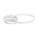 GLOBOSTAR® NEMESIS 61106 Μοντέρνο Φωτιστικό Οροφής LED 67W 6700lm 360° AC 220-240V IP20 Ρυθμιζόμενο Λευκό CCT με Χειριστήριο από 2700K έως 6000K Dimmable - Lumileds SMD Chip - Λευκό Ματ - Μ84 x Π45 x Υ13cm - 3 Χρόνια Εγγύηση - Image 2