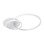 GLOBOSTAR® NEMESIS 61106 Μοντέρνο Φωτιστικό Οροφής LED 67W 6700lm 360° AC 220-240V IP20 Ρυθμιζόμενο Λευκό CCT με Χειριστήριο από 2700K έως 6000K Dimmable - Lumileds SMD Chip - Λευκό Ματ - Μ84 x Π45 x Υ13cm - 3 Χρόνια Εγγύηση - Image 4