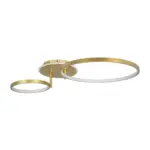 GLOBOSTAR® NEMESIS 61107 Μοντέρνο Φωτιστικό Οροφής LED 67W 6700lm 360° AC 220-240V IP20 Ρυθμιζόμενο Λευκό CCT με Χειριστήριο από 2700K έως 6000K Dimmable - Lumileds SMD Chip - Χρυσό Βούρτσας - Μ84 x Π45 x Υ13cm - 3 Χρόνια Εγγύηση - Image 4