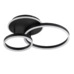 GLOBOSTAR® VENOM 61120 Μοντέρνο Φωτιστικό Οροφής LED 67W 8107lm 360° AC 220-240V IP20 Ρυθμιζόμενο Λευκό CCT με Χειριστήριο από 2700K έως 6000K Dimmable - Lumileds SMD Chip - Μαύρο Ματ - Μ60 x Π40 x Υ12.5cm - 3 Χρόνια Εγγύηση - Image 3