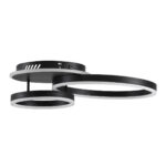 GLOBOSTAR® VENOM 61120 Μοντέρνο Φωτιστικό Οροφής LED 67W 8107lm 360° AC 220-240V IP20 Ρυθμιζόμενο Λευκό CCT με Χειριστήριο από 2700K έως 6000K Dimmable - Lumileds SMD Chip - Μαύρο Ματ - Μ60 x Π40 x Υ12.5cm - 3 Χρόνια Εγγύηση - Image 4