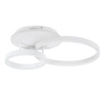 GLOBOSTAR® VENOM 61121 Μοντέρνο Φωτιστικό Οροφής LED 67W 8107lm 360° AC 220-240V IP20 Ρυθμιζόμενο Λευκό CCT με Χειριστήριο από 2700K έως 6000K Dimmable - Lumileds SMD Chip - Λευκό Ματ - Μ60 x Π40 x Υ12.5cm - 3 Χρόνια Εγγύηση - Image 3