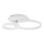 GLOBOSTAR® VENOM 61121 Μοντέρνο Φωτιστικό Οροφής LED 67W 8107lm 360° AC 220-240V IP20 Ρυθμιζόμενο Λευκό CCT με Χειριστήριο από 2700K έως 6000K Dimmable - Lumileds SMD Chip - Λευκό Ματ - Μ60 x Π40 x Υ12.5cm - 3 Χρόνια Εγγύηση - Image 4