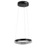 GLOBOSTAR® DIAMOND 61126 Μοντέρνο Κρεμαστό Φωτιστικό Οροφής LED 20W 2356lm 360° AC 220-240V IP20 Ρυθμιζόμενο Λευκό CCT με Χειριστήριο από 2700K έως 6000K Dimmable - Lumileds SMD Chip - Μαύρο Ματ - Μ25 x Π25 x Υ3cm - 3 Χρόνια Εγγύηση - Image 5
