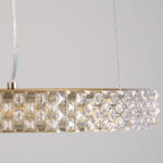 GLOBOSTAR® DIAMOND 61127 Μοντέρνο Κρεμαστό Φωτιστικό Οροφής LED 20W 2356lm 360° AC 220-240V IP20 Ρυθμιζόμενο Λευκό CCT με Χειριστήριο από 2700K έως 6000K Dimmable - Lumileds SMD Chip - Χρυσό Βούρτσας - Μ25 x Π25 x Υ3cm - 3 Χρόνια Εγγύηση - Image 6