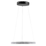GLOBOSTAR® DIAMOND 61128 Μοντέρνο Κρεμαστό Φωτιστικό Οροφής LED 30W 3513lm 360° AC 220-240V IP20 Ρυθμιζόμενο Λευκό CCT με Χειριστήριο από 2700K έως 6000K Dimmable - Lumileds SMD Chip - Μαύρο Ματ - Μ40 x Π40 x Υ3cm - 3 Χρόνια Εγγύηση - Image 3