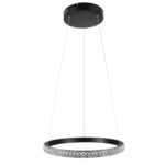 GLOBOSTAR® DIAMOND 61128 Μοντέρνο Κρεμαστό Φωτιστικό Οροφής LED 30W 3513lm 360° AC 220-240V IP20 Ρυθμιζόμενο Λευκό CCT με Χειριστήριο από 2700K έως 6000K Dimmable - Lumileds SMD Chip - Μαύρο Ματ - Μ40 x Π40 x Υ3cm - 3 Χρόνια Εγγύηση - Image 4