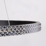 GLOBOSTAR® DIAMOND 61128 Μοντέρνο Κρεμαστό Φωτιστικό Οροφής LED 30W 3513lm 360° AC 220-240V IP20 Ρυθμιζόμενο Λευκό CCT με Χειριστήριο από 2700K έως 6000K Dimmable - Lumileds SMD Chip - Μαύρο Ματ - Μ40 x Π40 x Υ3cm - 3 Χρόνια Εγγύηση - Image 5