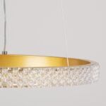 GLOBOSTAR® DIAMOND 61129 Μοντέρνο Κρεμαστό Φωτιστικό Οροφής LED 30W 3513lm 360° AC 220-240V IP20 Ρυθμιζόμενο Λευκό CCT με Χειριστήριο από 2700K έως 6000K Dimmable - Lumileds SMD Chip - Χρυσό Βούρτσας - Μ40 x Π40 x Υ3cm - 3 Χρόνια Εγγύηση - Image 6