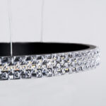 GLOBOSTAR® DIAMOND TRIO 61144 Μοντέρνο Κρεμαστό Φωτιστικό Οροφής LED 120W 14723lm 360° AC 220-240V IP20 Ρυθμιζόμενο Λευκό CCT με Χειριστήριο από 2700K έως 6000K Dimmable - Lumileds SMD Chip - Μαυρό Ματ - Μ150 x Π150 x Υ60cm - 3 Χρόνια Εγγύηση - Image 5