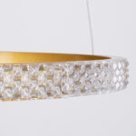GLOBOSTAR® DIAMOND TRIO 61145 Μοντέρνο Κρεμαστό Φωτιστικό Οροφής LED 120W 14723lm 360° AC 220-240V IP20 Ρυθμιζόμενο Λευκό CCT με Χειριστήριο από 2700K έως 6000K Dimmable - Lumileds SMD Chip - Χρυσό Βούρτσας - Μ150 x Π150 x Υ60cm - 3 Χρόνια Εγγύηση - Image 5