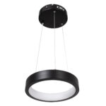 GLOBOSTAR® NEMESIS 61152 Μοντέρνο Κρεμαστό Φωτιστικό Οροφής LED 20W 2000lm 360° AC 220-240V IP20 Ρυθμιζόμενο Λευκό CCT με Χειριστήριο από 2700K έως 6000K Dimmable - Lumileds SMD Chip - Μαυρό Ματ - Μ25 x Π25 x Υ4cm - 3 Χρόνια Εγγύηση - Image 3