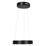 GLOBOSTAR® NEMESIS 61152 Μοντέρνο Κρεμαστό Φωτιστικό Οροφής LED 20W 2000lm 360° AC 220-240V IP20 Ρυθμιζόμενο Λευκό CCT με Χειριστήριο από 2700K έως 6000K Dimmable - Lumileds SMD Chip - Μαυρό Ματ - Μ25 x Π25 x Υ4cm - 3 Χρόνια Εγγύηση - Image 4