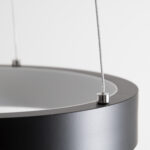 GLOBOSTAR® NEMESIS 61152 Μοντέρνο Κρεμαστό Φωτιστικό Οροφής LED 20W 2000lm 360° AC 220-240V IP20 Ρυθμιζόμενο Λευκό CCT με Χειριστήριο από 2700K έως 6000K Dimmable - Lumileds SMD Chip - Μαυρό Ματ - Μ25 x Π25 x Υ4cm - 3 Χρόνια Εγγύηση - Image 6