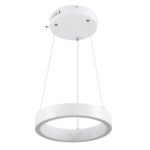 GLOBOSTAR® NEMESIS 61153 Μοντέρνο Κρεμαστό Φωτιστικό Οροφής LED 20W 2356lm 360° AC 220-240V IP20 Ρυθμιζόμενο Λευκό CCT με Χειριστήριο από 2700K έως 6000K Dimmable - Lumileds SMD Chip - Λευκό Ματ - Μ25 x Π25 x Υ4cm - 3 Χρόνια Εγγύηση - Image 3