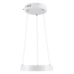 GLOBOSTAR® NEMESIS 61153 Μοντέρνο Κρεμαστό Φωτιστικό Οροφής LED 20W 2356lm 360° AC 220-240V IP20 Ρυθμιζόμενο Λευκό CCT με Χειριστήριο από 2700K έως 6000K Dimmable - Lumileds SMD Chip - Λευκό Ματ - Μ25 x Π25 x Υ4cm - 3 Χρόνια Εγγύηση - Image 4