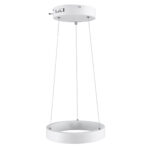 GLOBOSTAR® NEMESIS 61153 Μοντέρνο Κρεμαστό Φωτιστικό Οροφής LED 20W 2356lm 360° AC 220-240V IP20 Ρυθμιζόμενο Λευκό CCT με Χειριστήριο από 2700K έως 6000K Dimmable - Lumileds SMD Chip - Λευκό Ματ - Μ25 x Π25 x Υ4cm - 3 Χρόνια Εγγύηση - Image 5