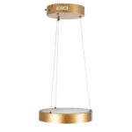 GLOBOSTAR® NEMESIS 61154 Μοντέρνο Κρεμαστό Φωτιστικό Οροφής LED 20W 2356lm 360° AC 220-240V IP20 Ρυθμιζόμενο Λευκό CCT με Χειριστήριο από 2700K έως 6000K Dimmable - Lumileds SMD Chip - Χρυσό Βούρτσας - Μ25 x Π25 x Υ4cm - 3 Χρόνια Εγγύηση - Image 5