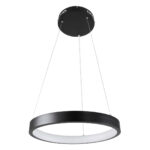 GLOBOSTAR® NEMESIS 61155 Μοντέρνο Κρεμαστό Φωτιστικό Οροφής LED 30W 3513lm 360° AC 220-240V IP20 Ρυθμιζόμενο Λευκό CCT με Χειριστήριο από 2700K έως 6000K Dimmable - Lumileds SMD Chip - Μαυρό Ματ - Μ40 x Π40 x Υ4cm - 3 Χρόνια Εγγύηση - Image 3