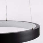 GLOBOSTAR® NEMESIS 61155 Μοντέρνο Κρεμαστό Φωτιστικό Οροφής LED 30W 3513lm 360° AC 220-240V IP20 Ρυθμιζόμενο Λευκό CCT με Χειριστήριο από 2700K έως 6000K Dimmable - Lumileds SMD Chip - Μαυρό Ματ - Μ40 x Π40 x Υ4cm - 3 Χρόνια Εγγύηση - Image 6