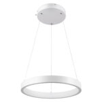 GLOBOSTAR® NEMESIS 61156 Μοντέρνο Κρεμαστό Φωτιστικό Οροφής LED 30W 3513lm 360° AC 220-240V IP20 Ρυθμιζόμενο Λευκό CCT με Χειριστήριο από 2700K έως 6000K Dimmable - Lumileds SMD Chip - Λευκό Ματ - Μ40 x Π40 x Υ4cm - 3 Χρόνια Εγγύηση - Image 3