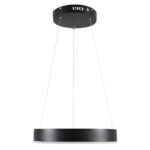 GLOBOSTAR® VENOM 61173 Μοντέρνο Κρεμαστό Φωτιστικό Οροφής LED 30W 3513lm 120° AC 220-240V IP20 Ρυθμιζόμενο Λευκό CCT με Χειριστήριο από 2700K έως 6000K Dimmable - Lumileds SMD Chip - Μαύρο Ματ - Μ40 x Π40 x Υ6.5cm - 3 Χρόνια Εγγύηση - Image 4