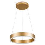 GLOBOSTAR® VENOM 61175 Μοντέρνο Κρεμαστό Φωτιστικό Οροφής LED 30W 3513lm 120° AC 220-240V IP20 Ρυθμιζόμενο Λευκό CCT με Χειριστήριο από 2700K έως 6000K Dimmable - Lumileds SMD Chip - Χρυσό Βούρτσας - Μ40 x Π40 x Υ6.5cm - 3 Χρόνια Εγγύηση - Image 3