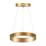 GLOBOSTAR® VENOM 61175 Μοντέρνο Κρεμαστό Φωτιστικό Οροφής LED 30W 3513lm 120° AC 220-240V IP20 Ρυθμιζόμενο Λευκό CCT με Χειριστήριο από 2700K έως 6000K Dimmable - Lumileds SMD Chip - Χρυσό Βούρτσας - Μ40 x Π40 x Υ6.5cm - 3 Χρόνια Εγγύηση - Image 5