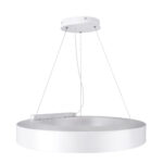 GLOBOSTAR® RA 61195 Μοντέρνο Κρεμαστό Φωτιστικό Οροφής LED 67W 7370lm 120° AC 220-240V IP20 Ρυθμιζόμενο Λευκό CCT με Χειριστήριο από 2700K έως 6000K Dimmable - Lumileds SMD Chip - Λευκό Ματ - Μ60 x Π60 x Υ8cm - 3 Χρόνια Εγγύηση - Image 5