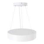GLOBOSTAR® BURTON 61201 Μοντέρνο Κρεμαστό Φωτιστικό Οροφής LED 67W 7370lm 120° AC 220-240V IP20 Ρυθμιζόμενο Λευκό CCT με Χειριστήριο από 2700K έως 6000K Dimmable - Lumileds SMD Chip - Λευκό Ματ - Μ40 x Π40 x Υ8cm - 3 Χρόνια Εγγύηση - Image 4