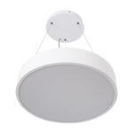 GLOBOSTAR® BURTON 61201 Μοντέρνο Κρεμαστό Φωτιστικό Οροφής LED 67W 7370lm 120° AC 220-240V IP20 Ρυθμιζόμενο Λευκό CCT με Χειριστήριο από 2700K έως 6000K Dimmable - Lumileds SMD Chip - Λευκό Ματ - Μ40 x Π40 x Υ8cm - 3 Χρόνια Εγγύηση - Image 5